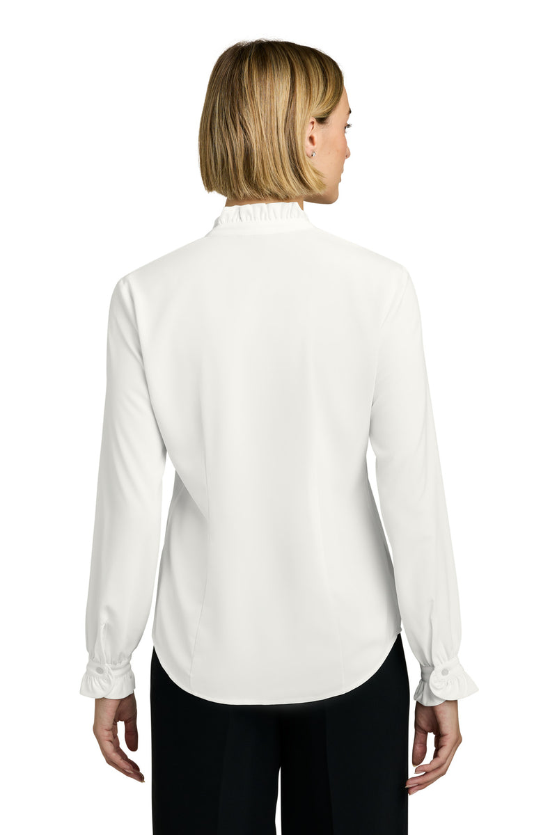 Brooks Brothers Women's Long Sleeve Ruffle Collar Blouse - Off White
