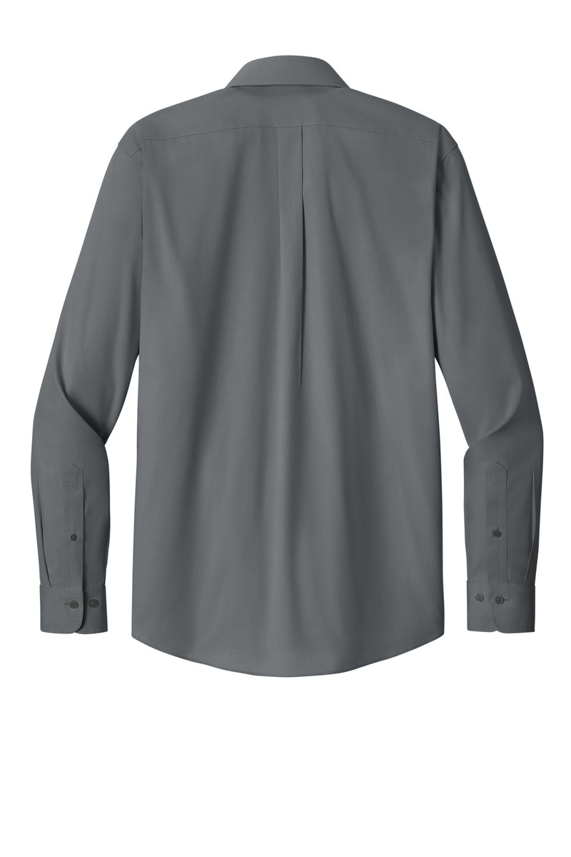Brooks Brothers Wrinkle-Free Stretch Pinpoint Spread Collar Shirt - Deep Black