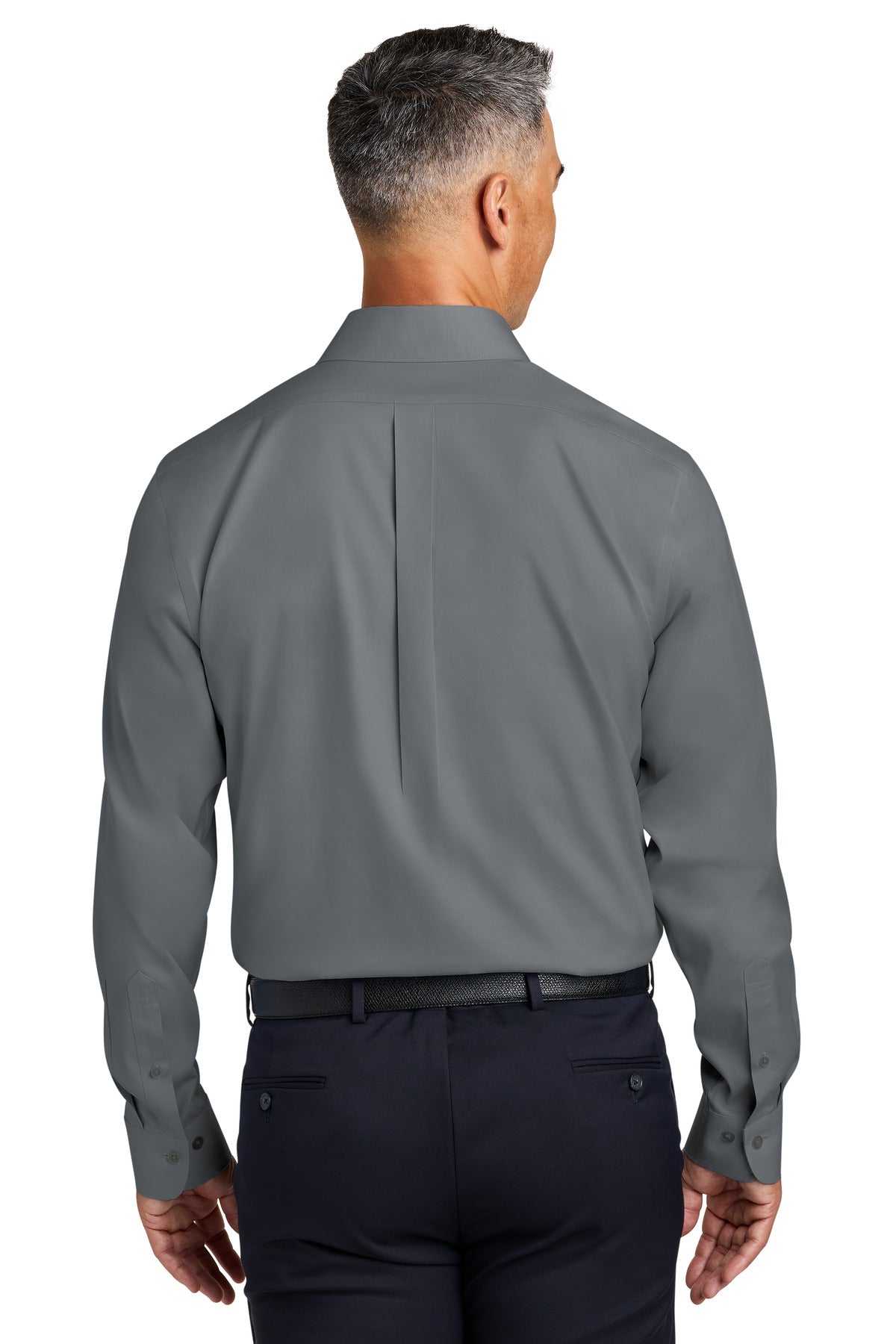 Brooks Brothers Wrinkle-Free Stretch Pinpoint Spread Collar Shirt - Deep Black