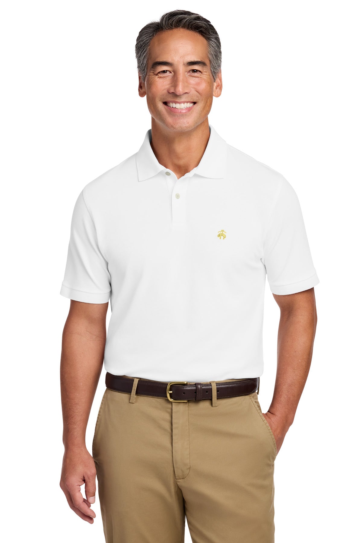 Brooks Brothers Pima Cotton Pique Polo - White