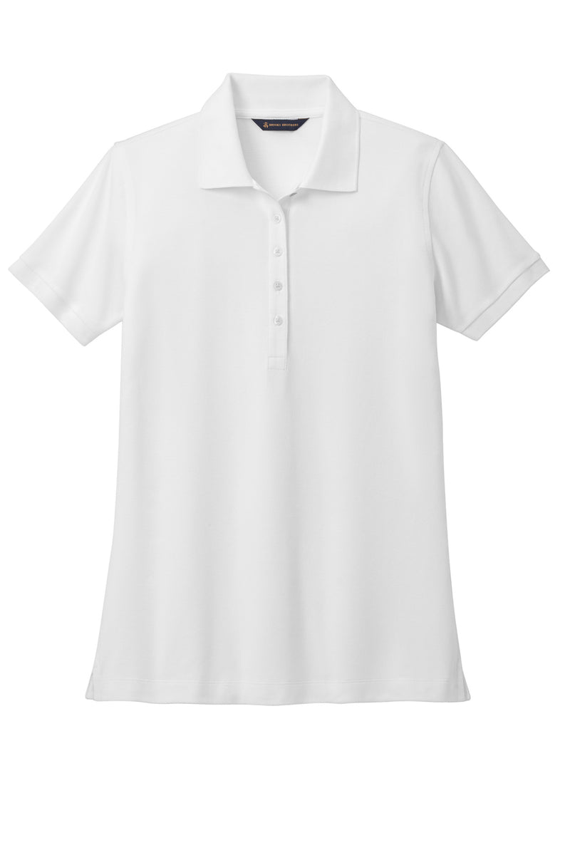 Brooks Brothers Women's Pima Cotton Pique Polo - White