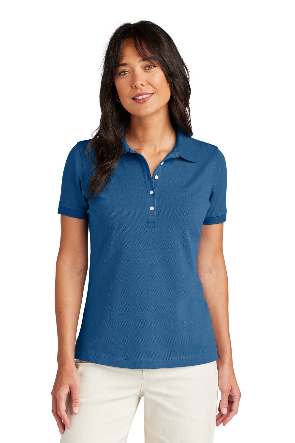 Brooks Brothers Women's Pima Cotton Pique Polo - Charter Blue