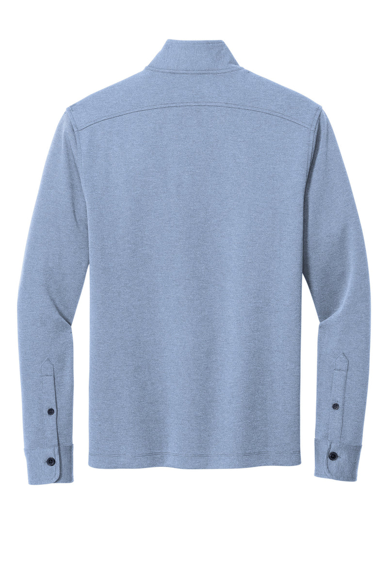 Brooks Brothers Mid-Layer Stretch 1/2-Button - Aegean Blue Heather