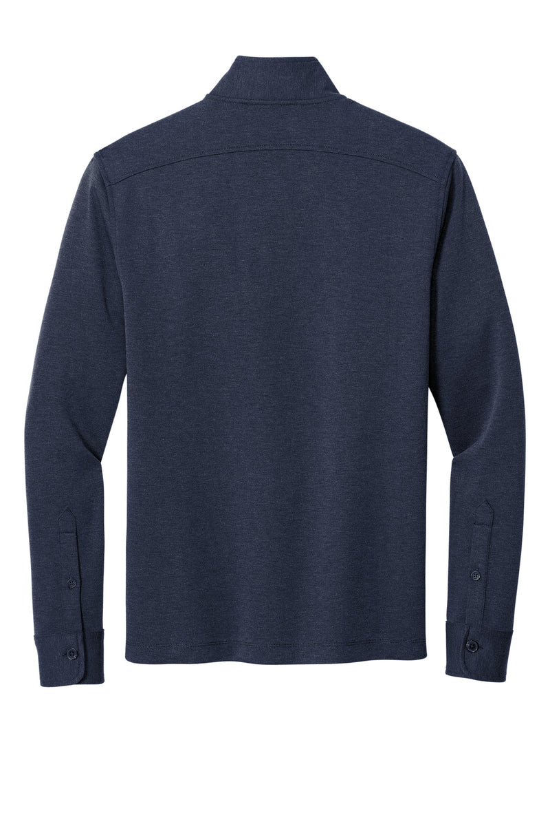Brooks Brothers Mid-Layer Stretch 1/2-Button - Navy Blazer Heather