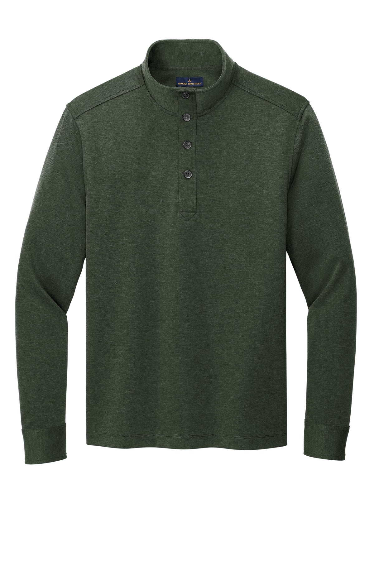 Brooks Brothers Mid-Layer Stretch 1/2-Button - Pine Heather