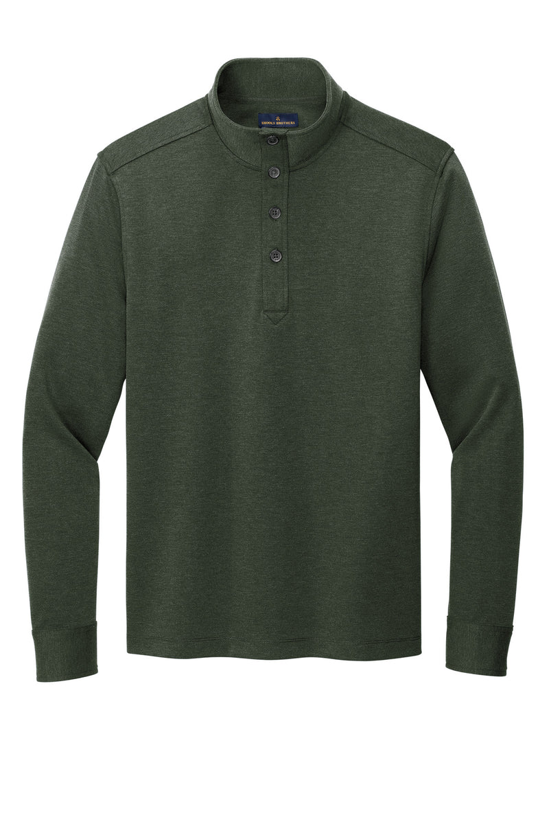 Brooks Brothers Mid-Layer Stretch 1/2-Button - Pine Heather