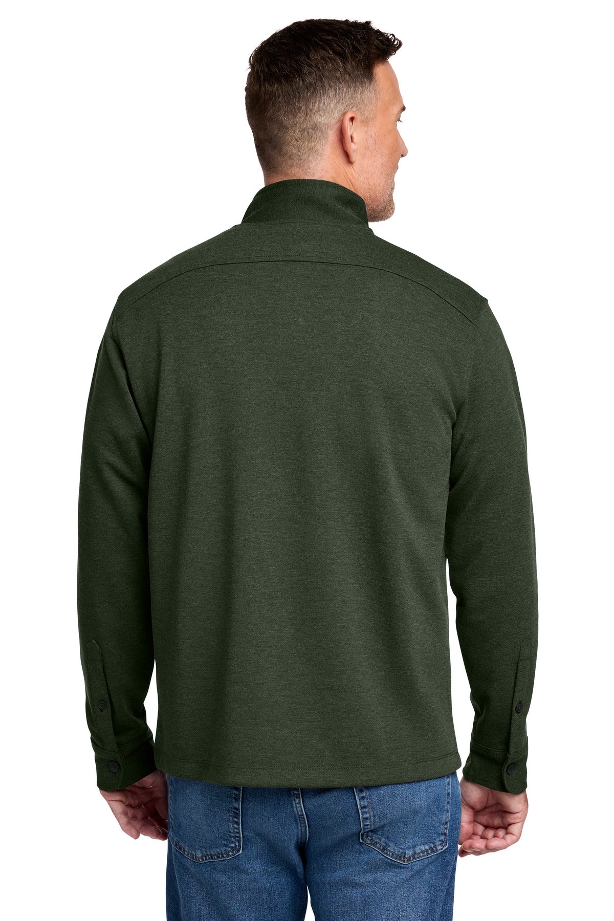 Brooks Brothers Mid-Layer Stretch 1/2-Button - Pine Heather