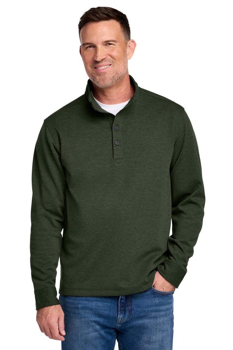 Brooks Brothers Mid-Layer Stretch 1/2-Button - Pine Heather