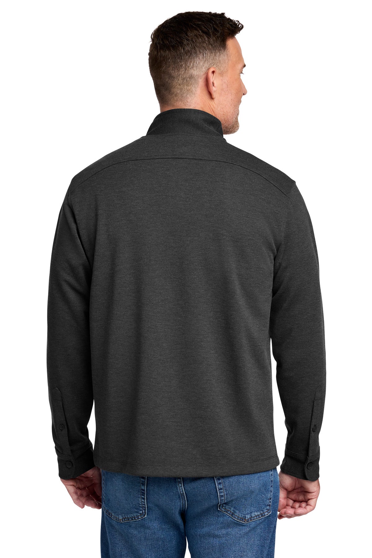 Brooks Brothers Mid-Layer Stretch 1/2-Button - Windsor Grey Heather