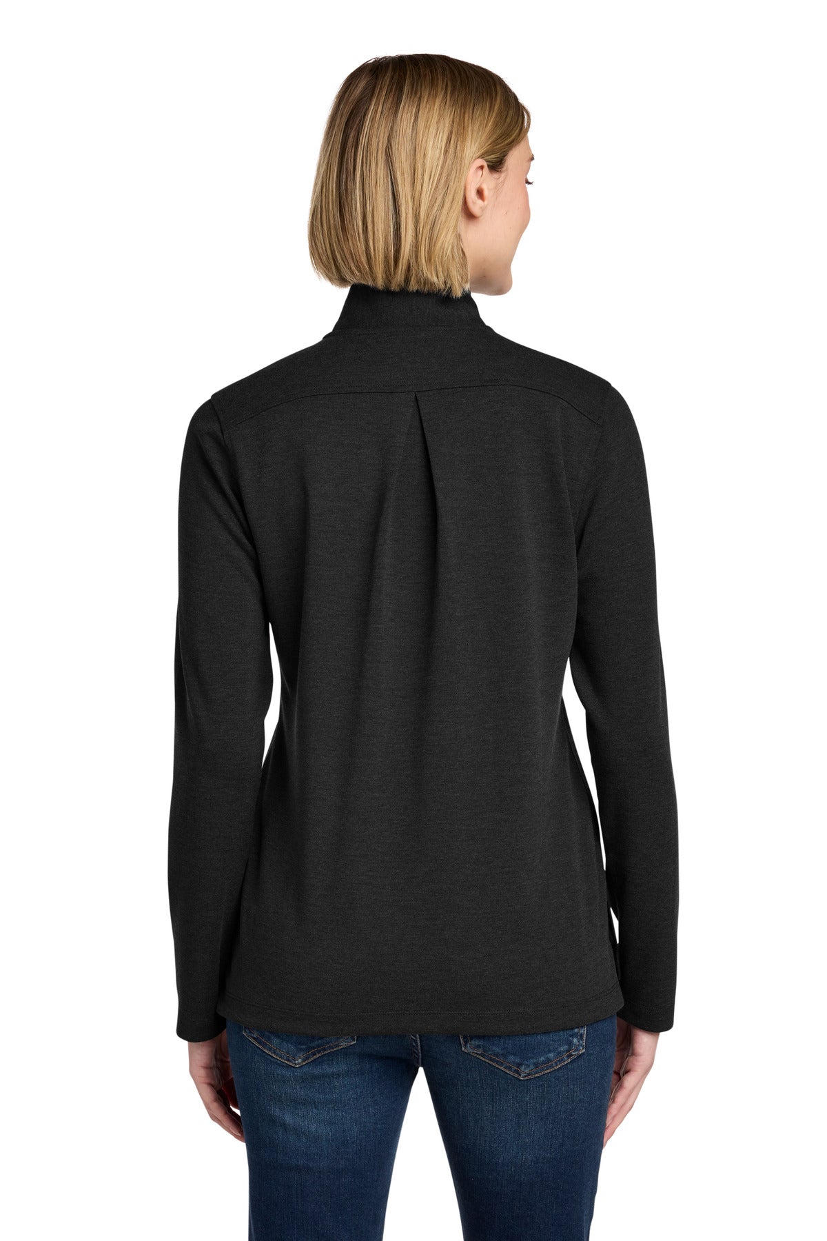 Brooks Brothers Women's Mid-Layer Stretch 1/2-Button - Black Heather