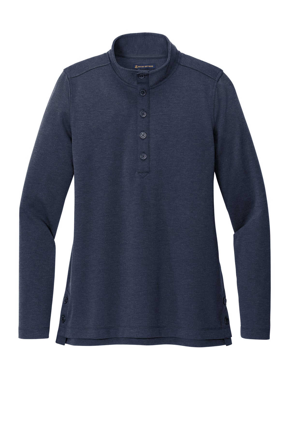 Brooks Brothers Women's Mid-Layer Stretch 1/2-Button - Navy Blazer Heather