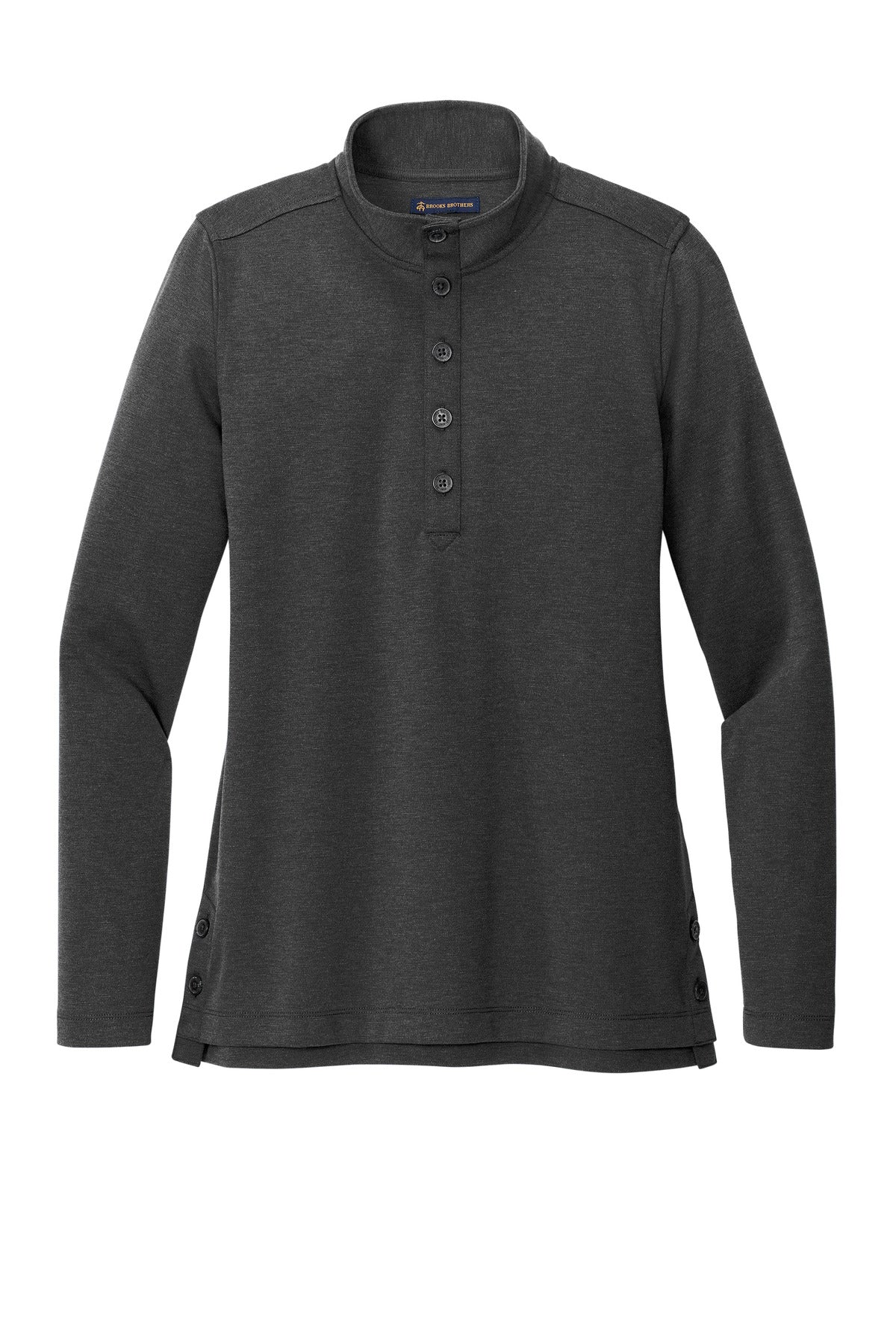 Brooks Brothers Women's Mid-Layer Stretch 1/2-Button - Windsor Grey Heather