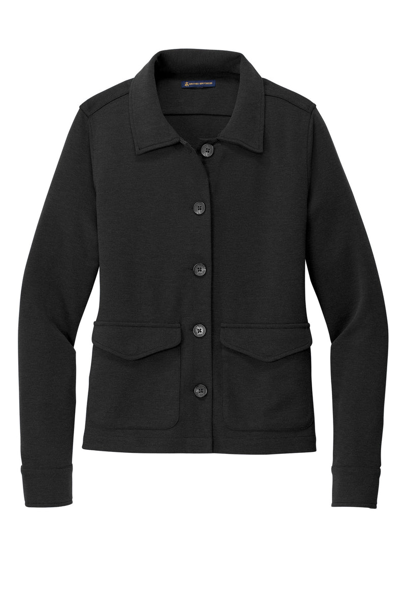 Brooks Brothers Women's Mid-Layer Stretch Button Jacket - Black Heather