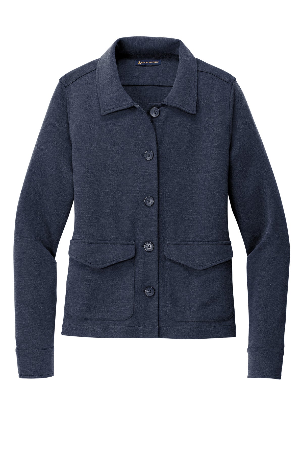 Brooks Brothers Women's Mid-Layer Stretch Button Jacket - Navy Blazer Heather