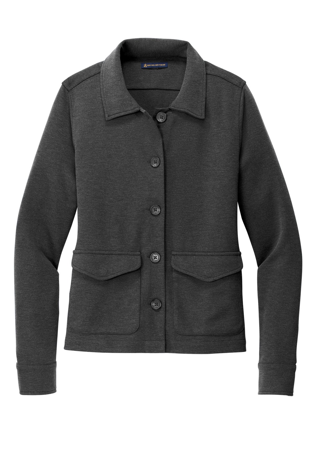 Brooks Brothers Women's Mid-Layer Stretch Button Jacket - Windsor Grey Heather