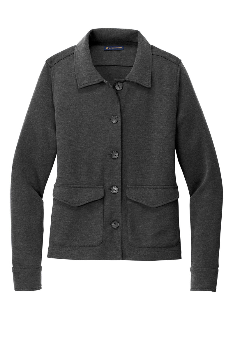 Brooks Brothers Women's Mid-Layer Stretch Button Jacket - Windsor Grey Heather