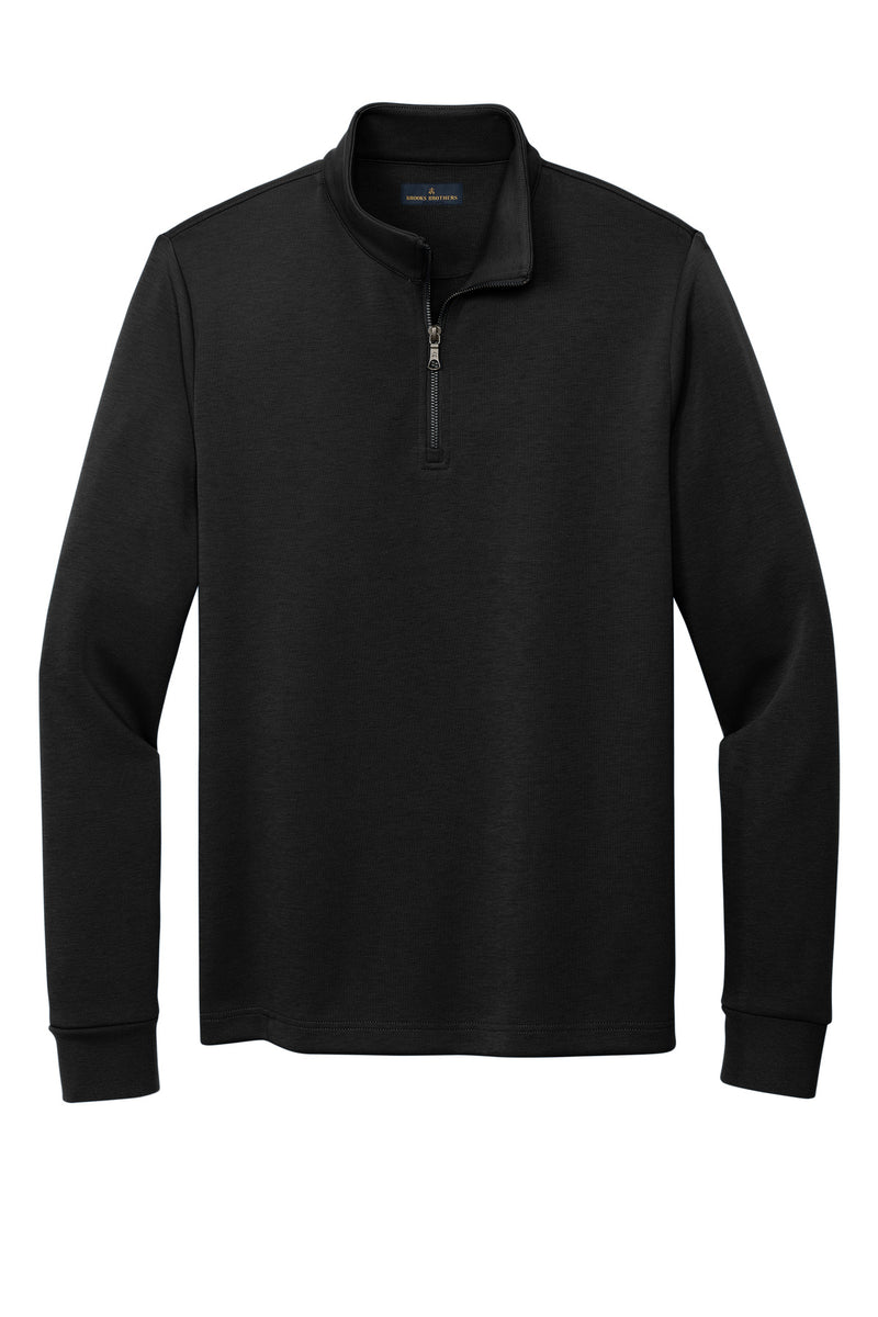 Brooks Brothers Double-Knit 1/4-Zip - Deep Black