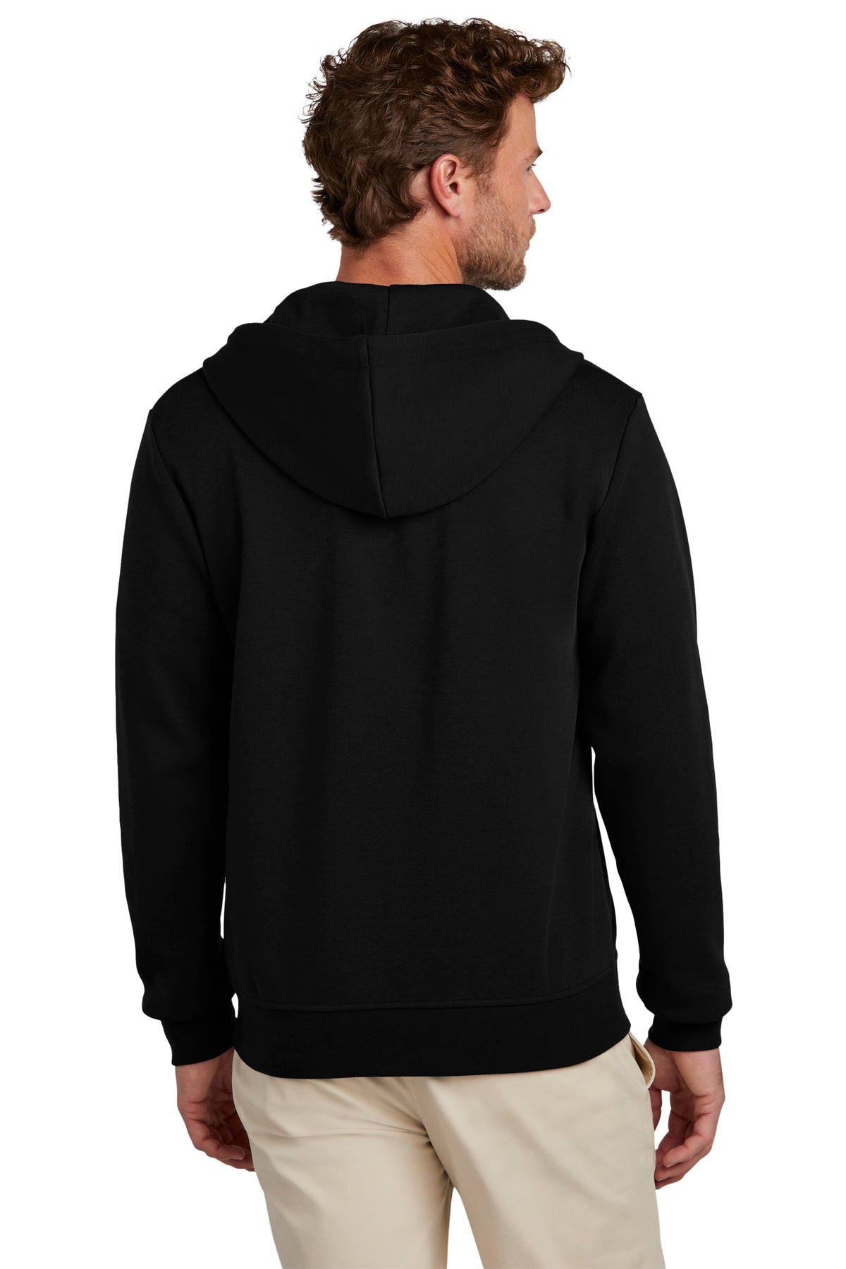 Brooks Brothers Double-Knit Full-Zip Hoodie - Deep Black