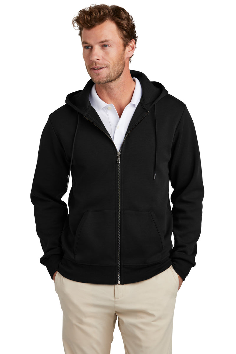 Brooks Brothers Double-Knit Full-Zip Hoodie - Deep Black