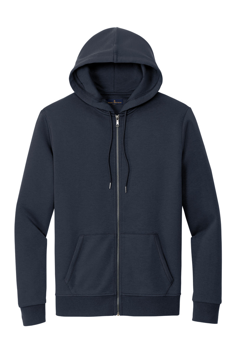 Brooks Brothers Double-Knit Full-Zip Hoodie - Night Navy