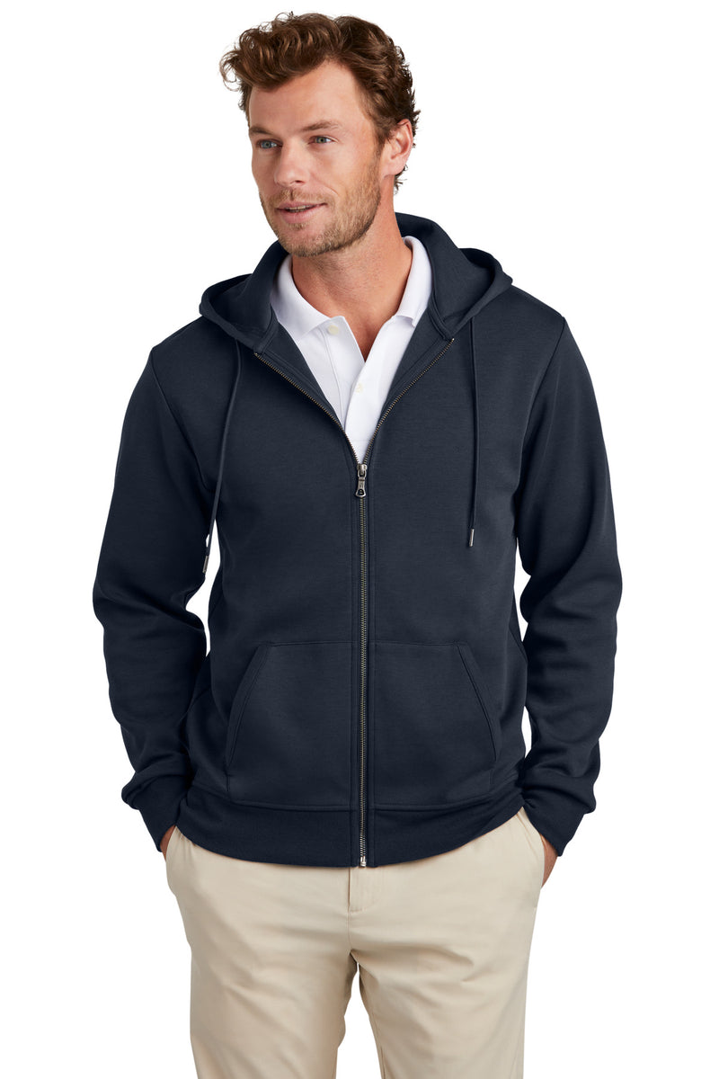 Brooks Brothers Double-Knit Full-Zip Hoodie - Night Navy