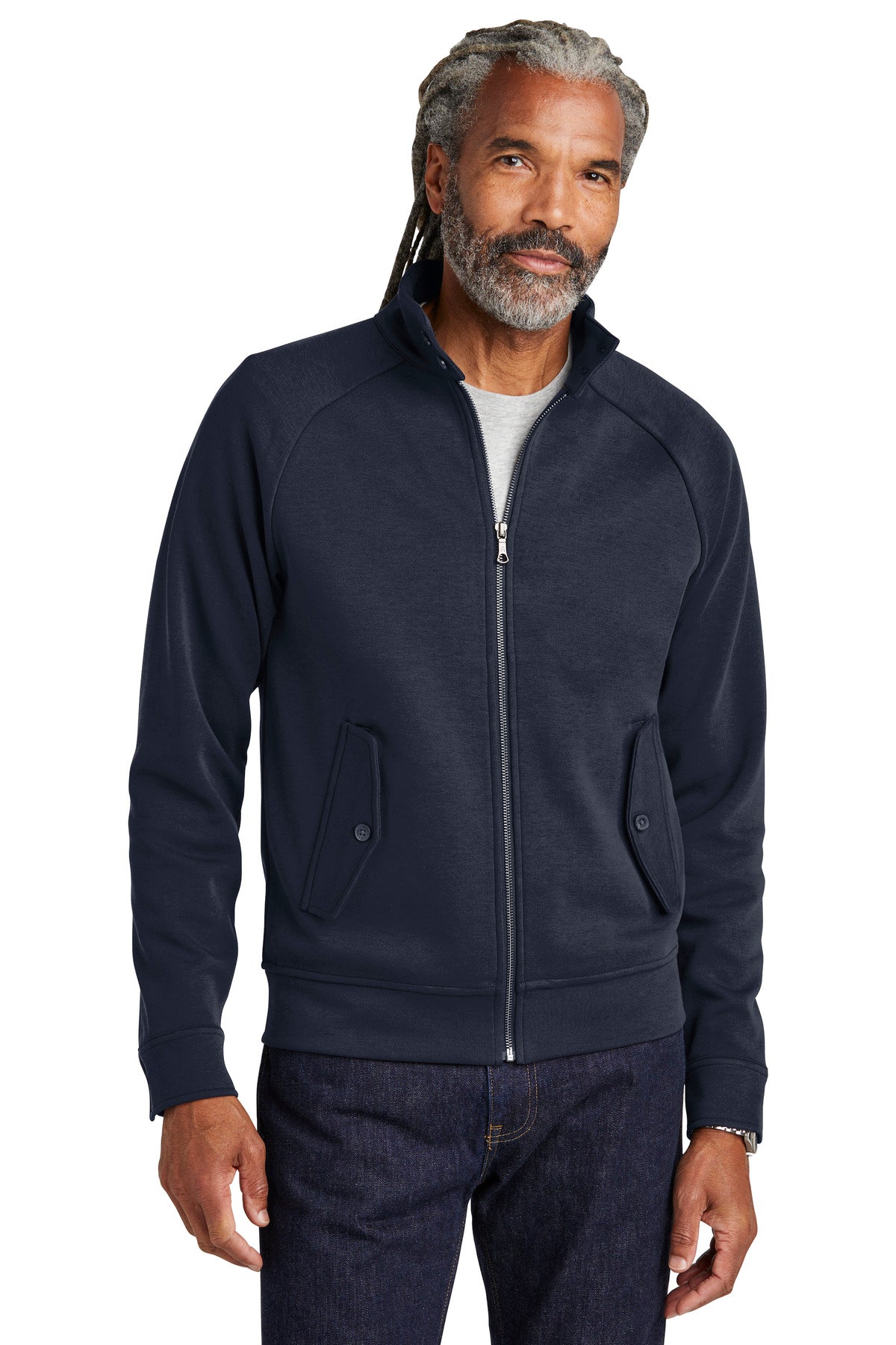Brooks Brothers Double-Knit Full-Zip - Night Navy