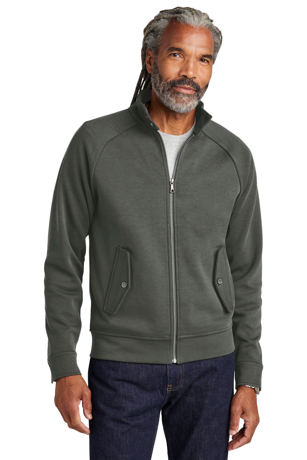 Brooks Brothers Double-Knit Full-Zip - Windsor Grey