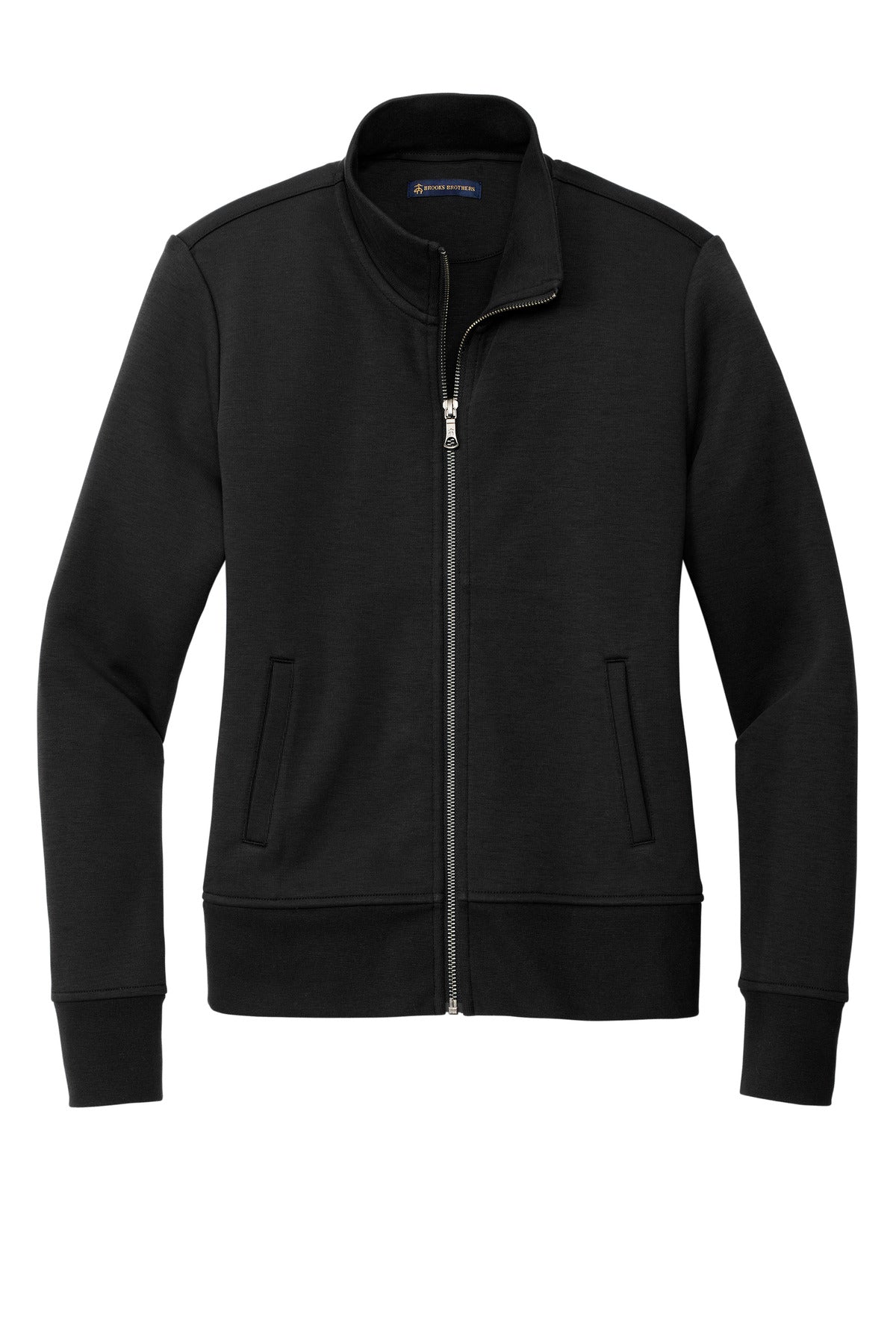 Brooks Brothers Women's Double-Knit Full-Zip - Deep Black