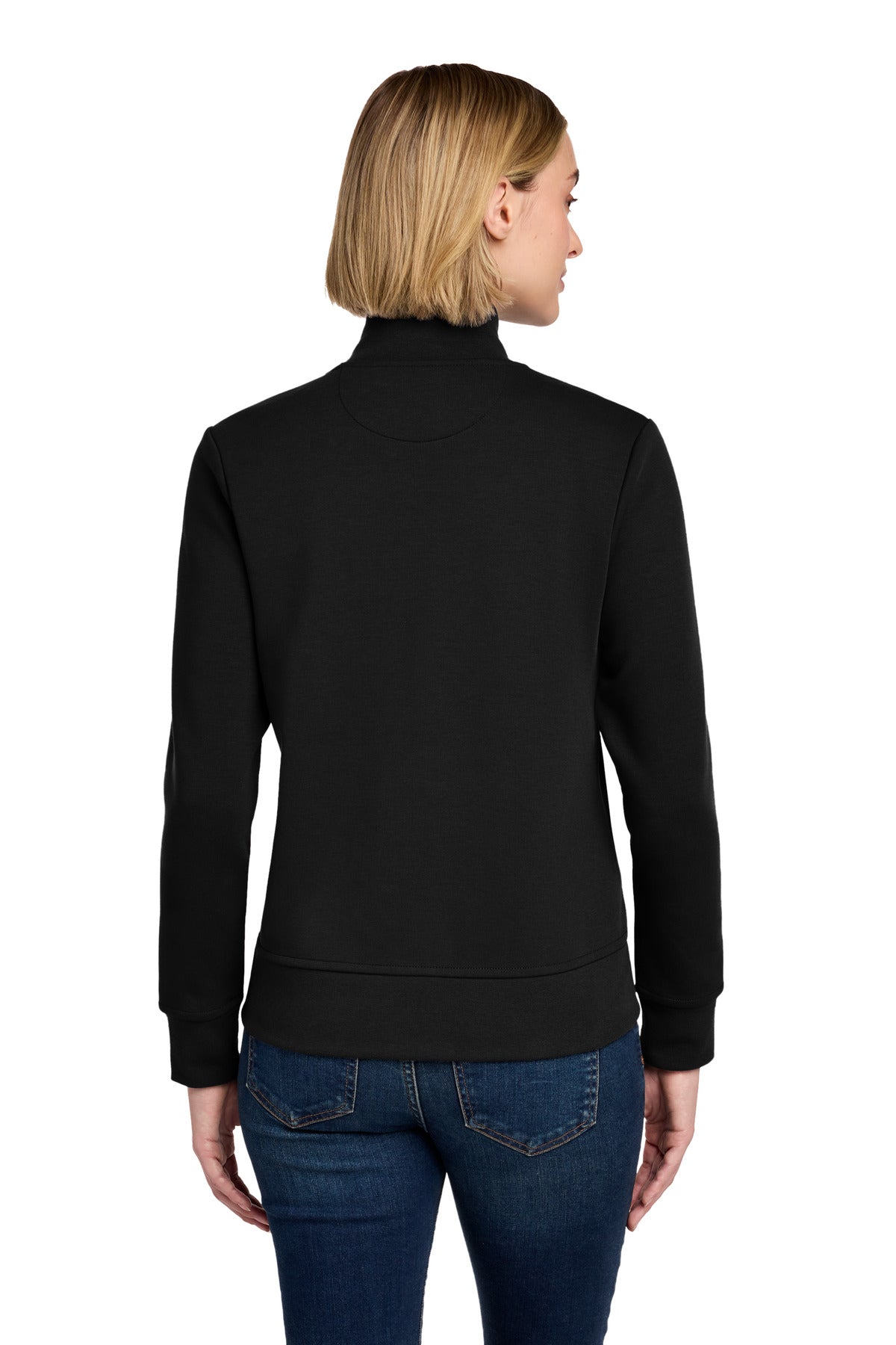 Brooks Brothers Women's Double-Knit Full-Zip - Deep Black