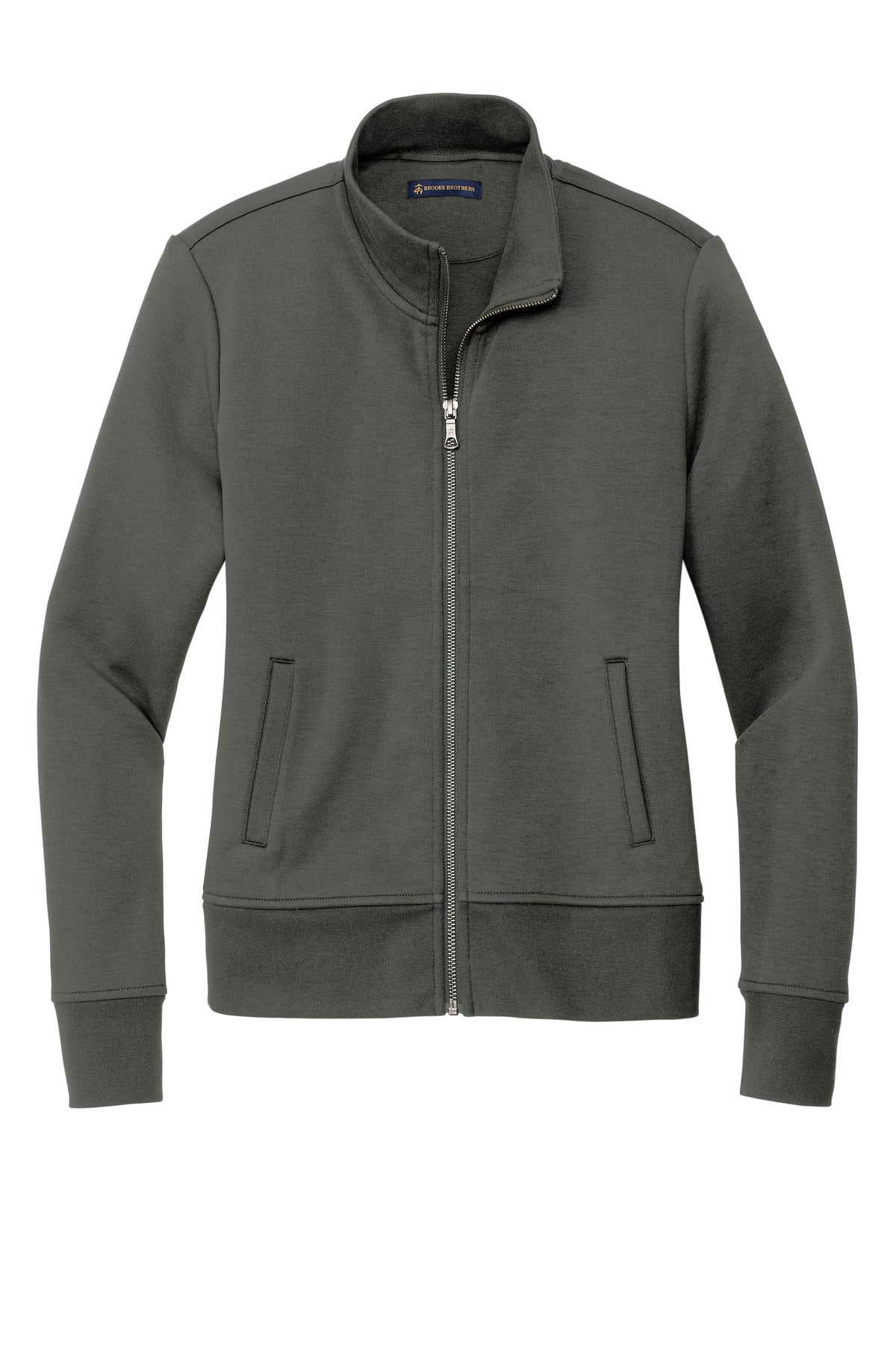 Brooks Brothers Women's Double-Knit Full-Zip - Windsor Grey
