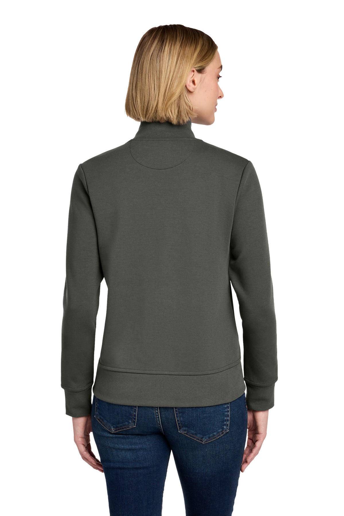 Brooks Brothers Women's Double-Knit Full-Zip - Windsor Grey