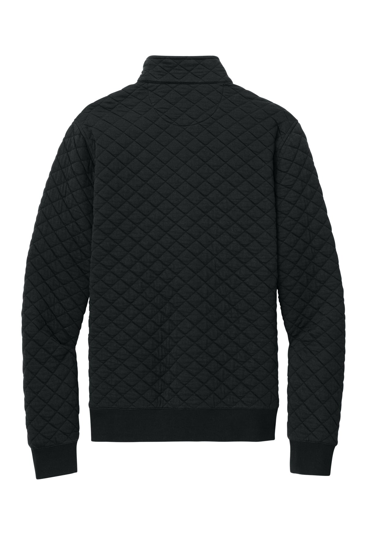 Brooks Brothers Diamond Quilt 1/4-Zip - Deep Black