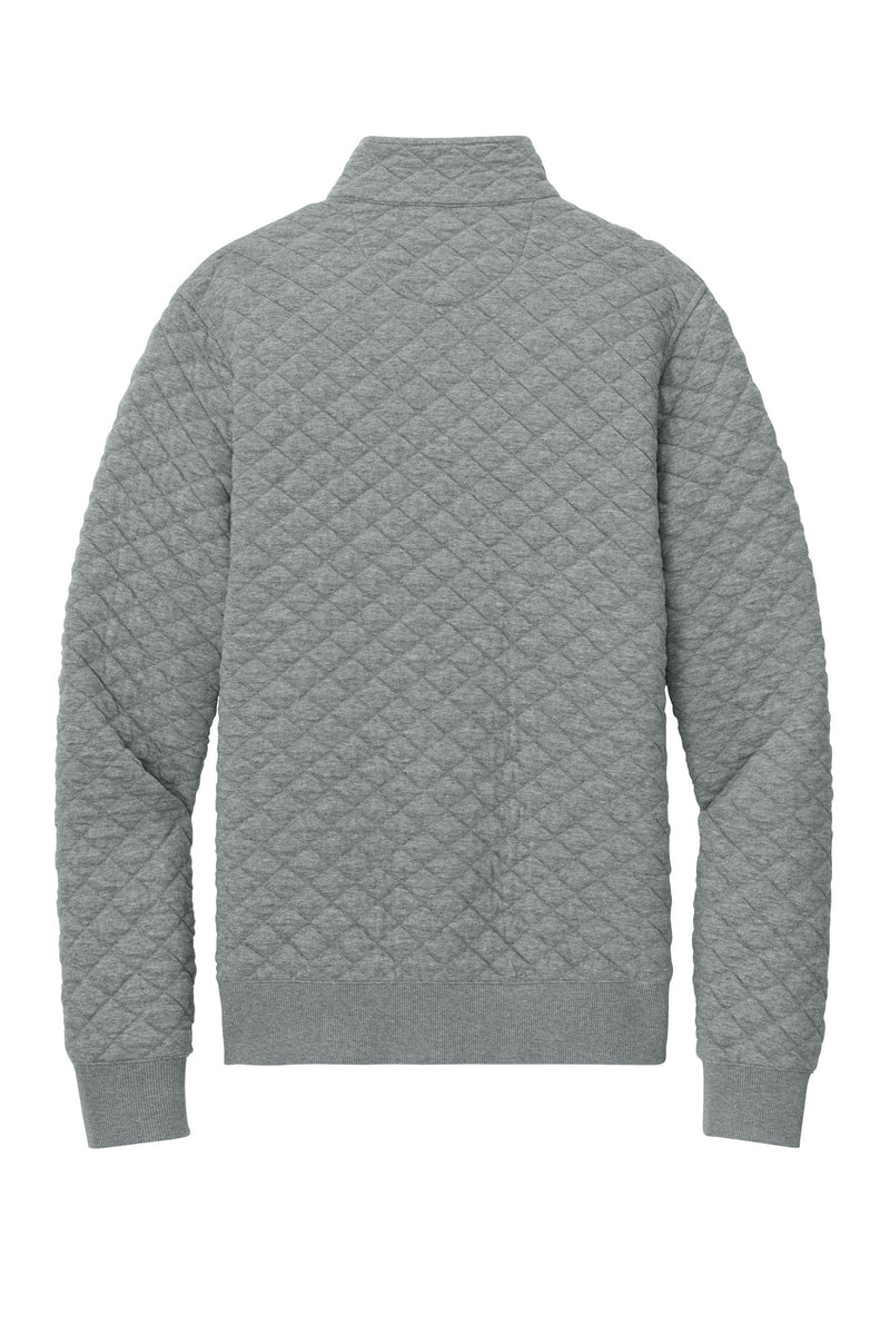 Brooks Brothers Diamond Quilt 1/4-Zip - Light Shadow Grey Heather