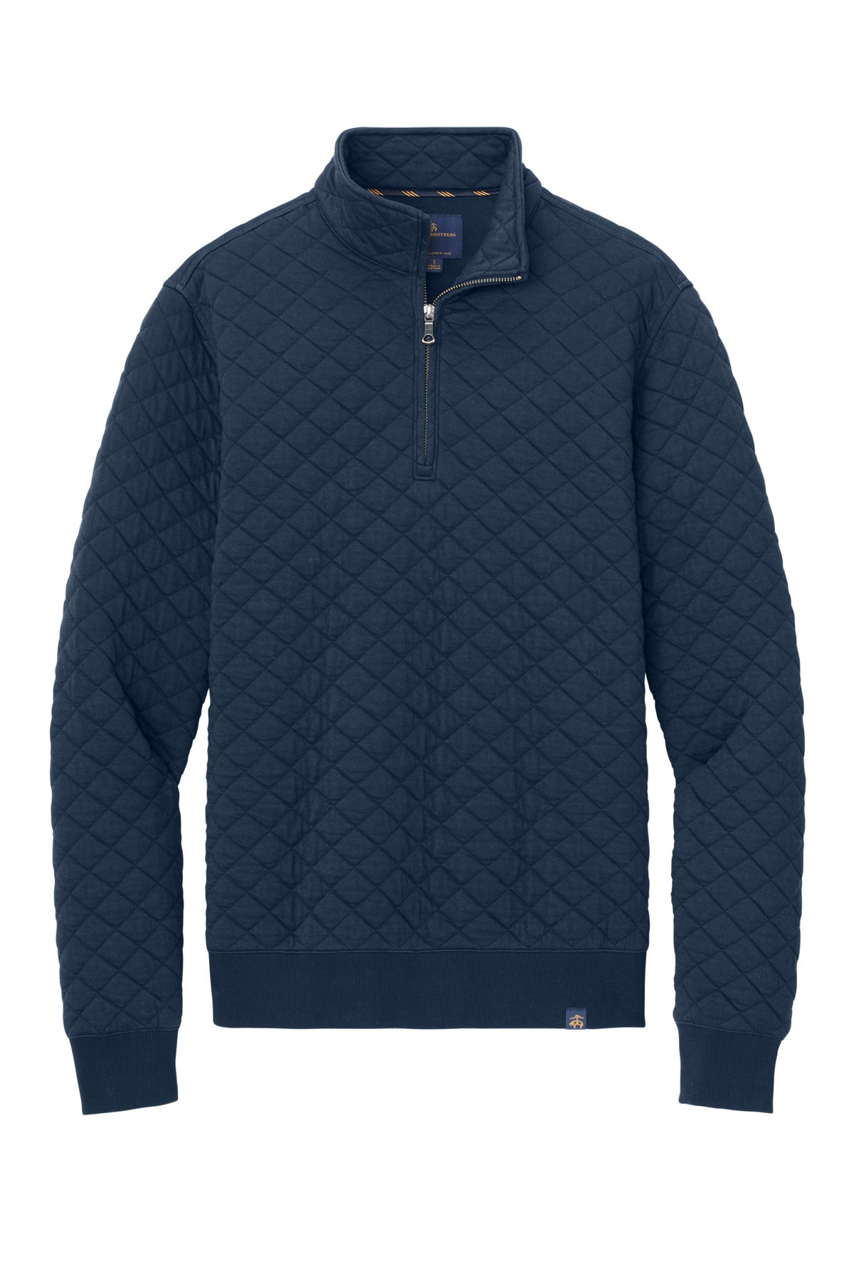 Brooks Brothers Diamond Quilt 1/4-Zip - Navy Blazer