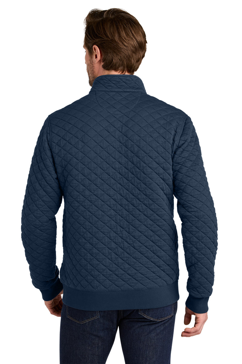 Brooks Brothers Diamond Quilt 1/4-Zip - Navy Blazer