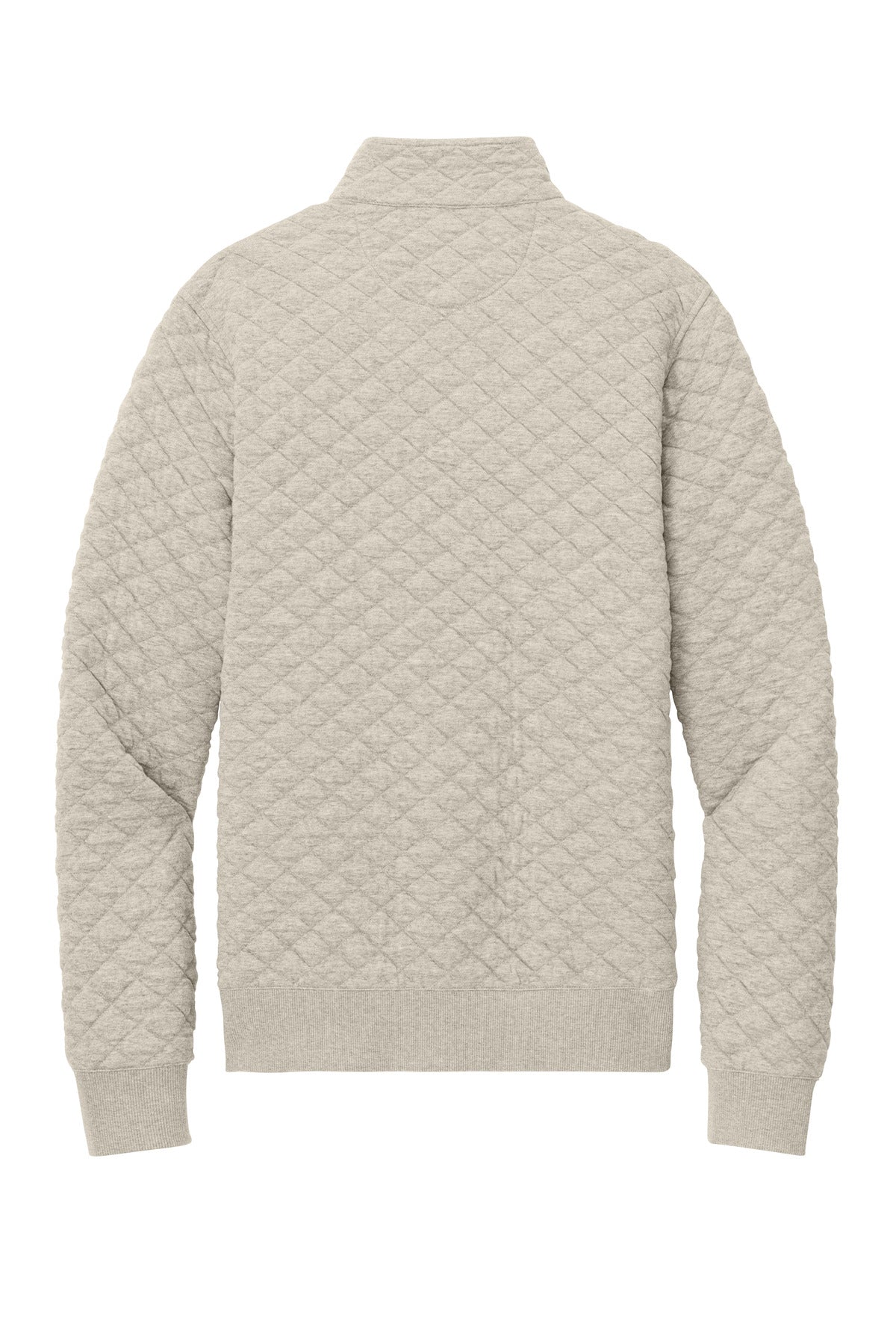 Brooks Brothers Diamond Quilt 1/4-Zip - Oatmeal Heather