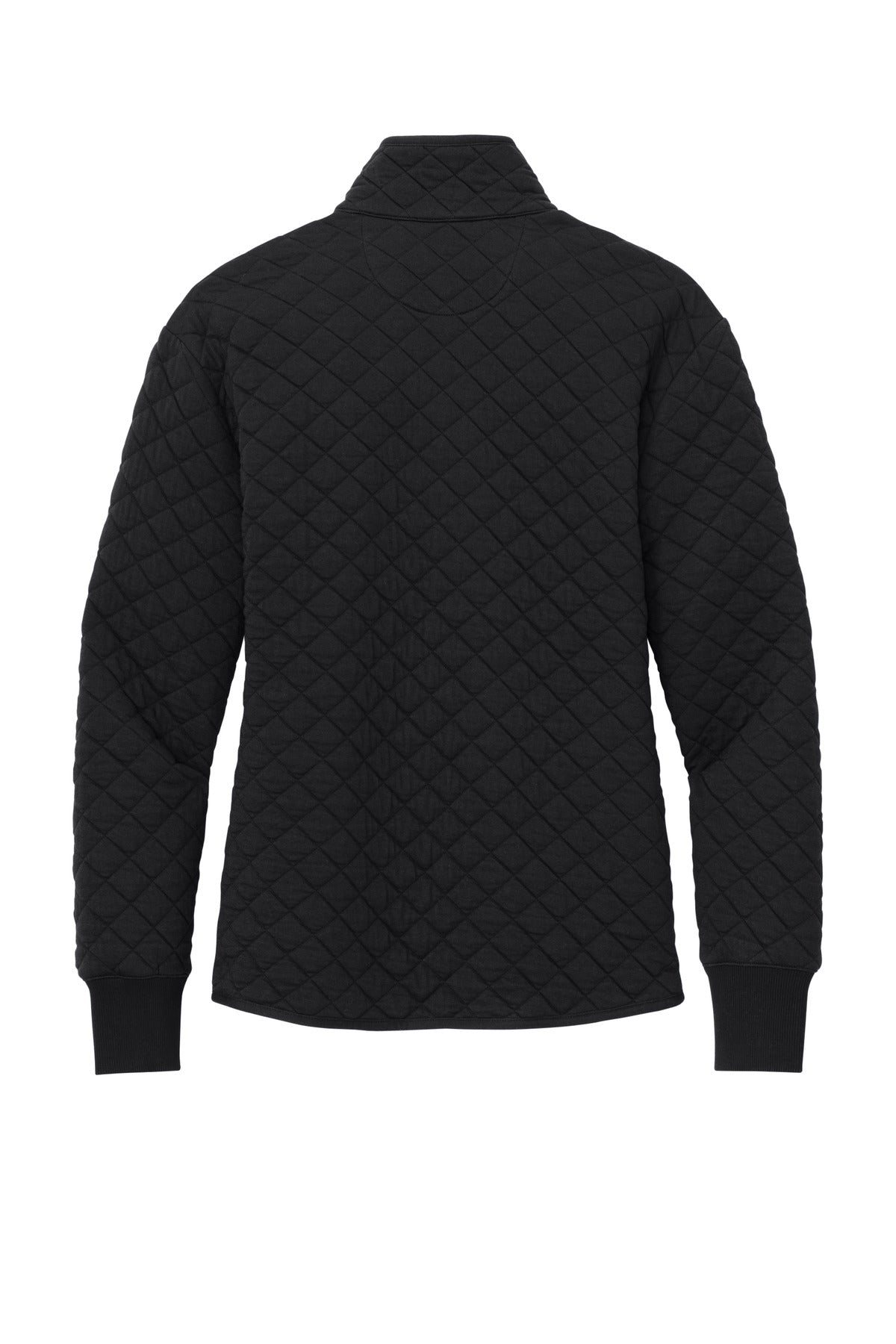Brooks Brothers Women's Diamond Quilt Full-Zip - Deep Black