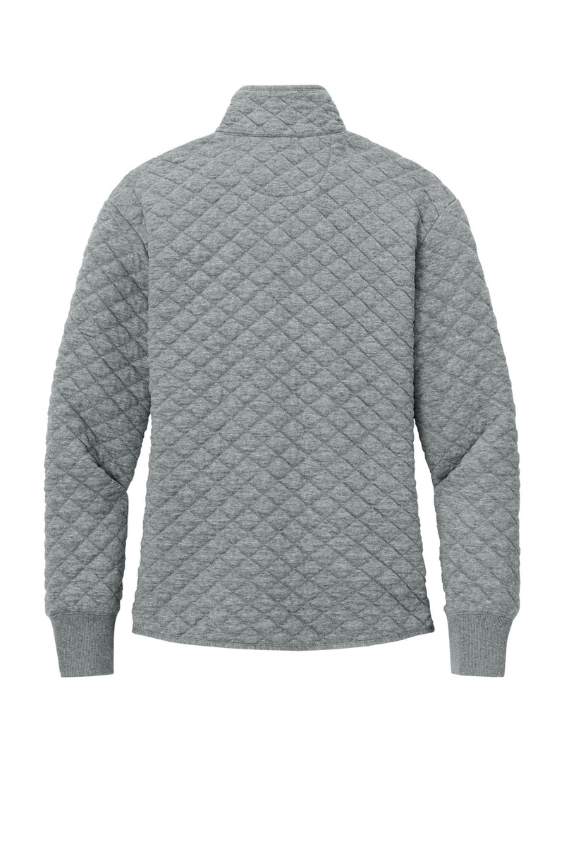 Brooks Brothers Women's Diamond Quilt Full-Zip - Light Shadow Grey Heather