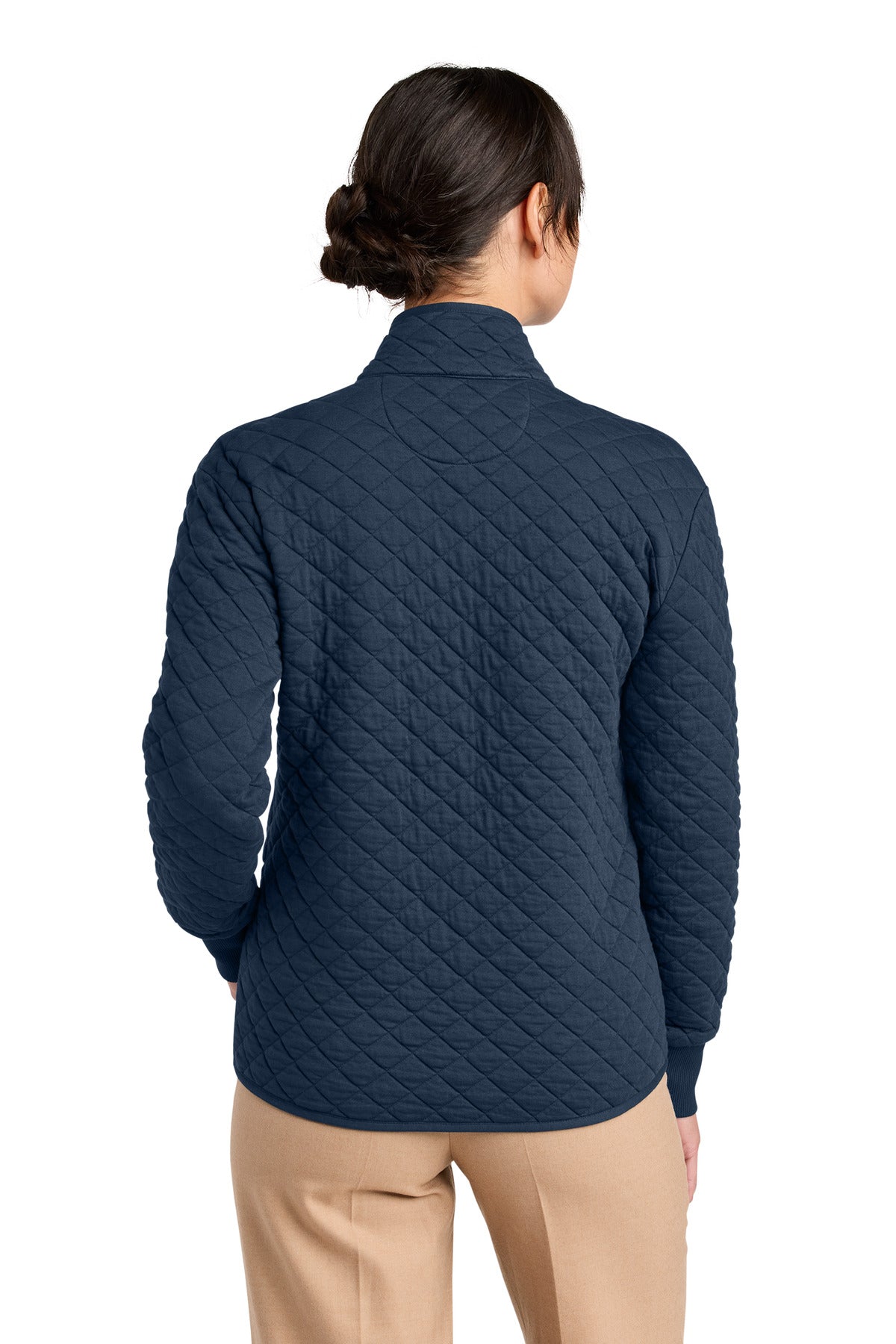 Brooks Brothers Women's Diamond Quilt Full-Zip - Navy Blazer