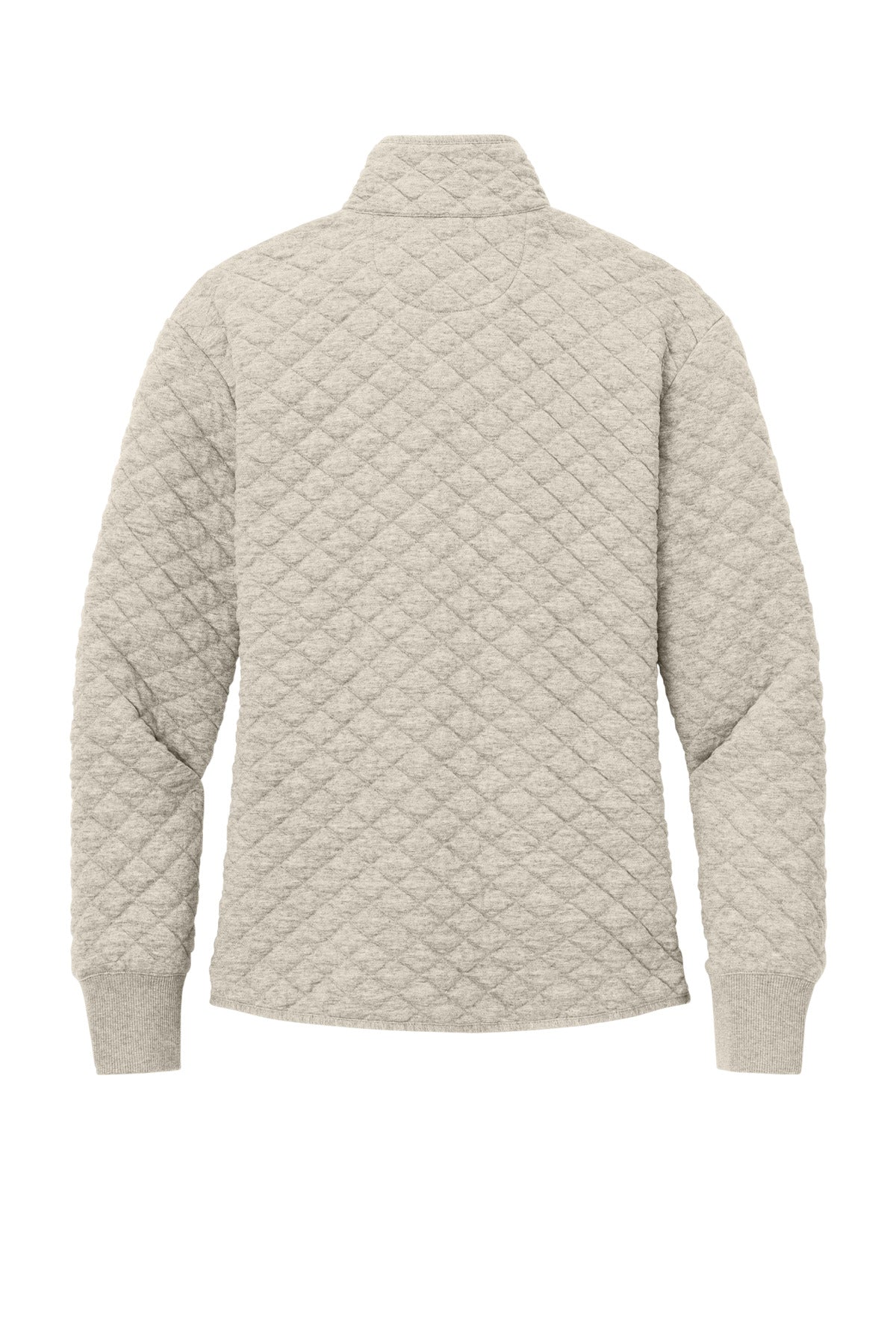 Brooks Brothers Women's Diamond Quilt Full-Zip - Oatmeal Heather