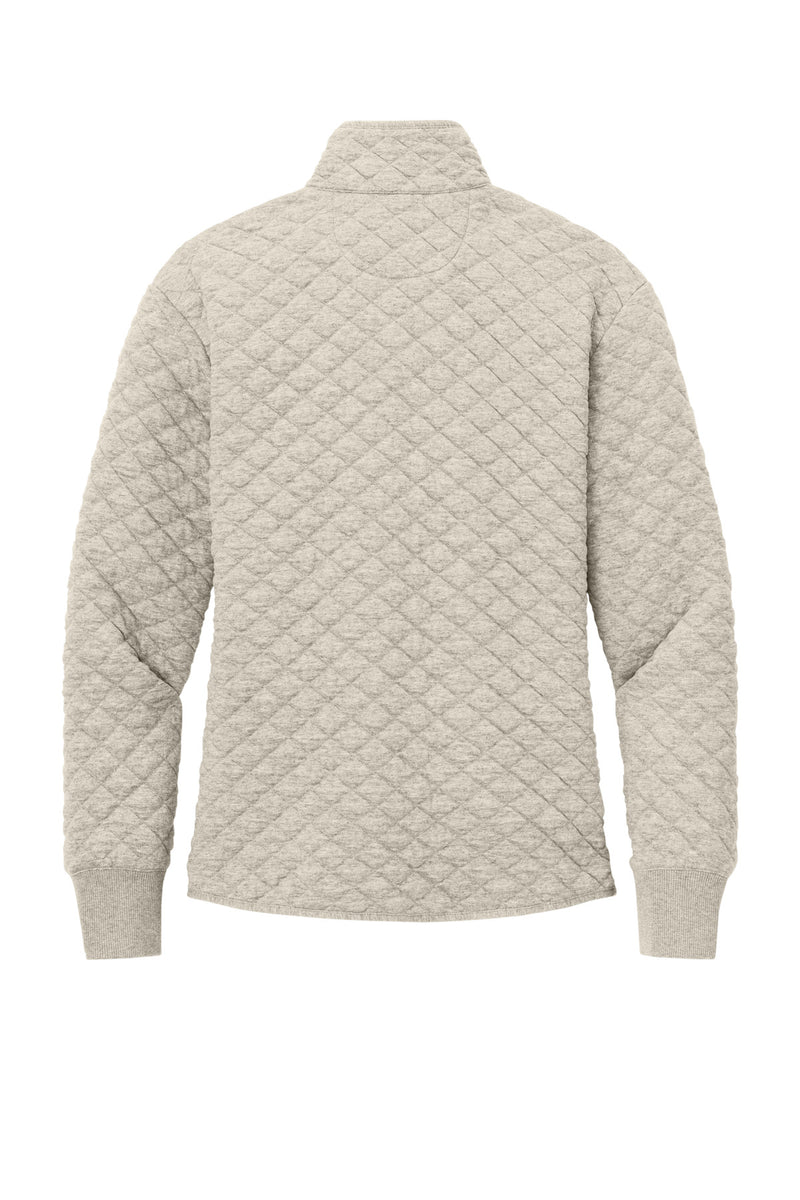 Brooks Brothers Women's Diamond Quilt Full-Zip - Oatmeal Heather
