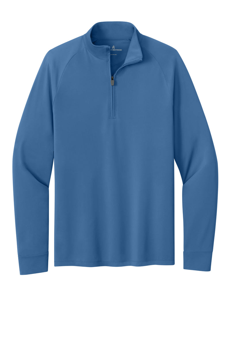 Brooks Brothers Luxe Performance 1/4-Zip - Charter Blue