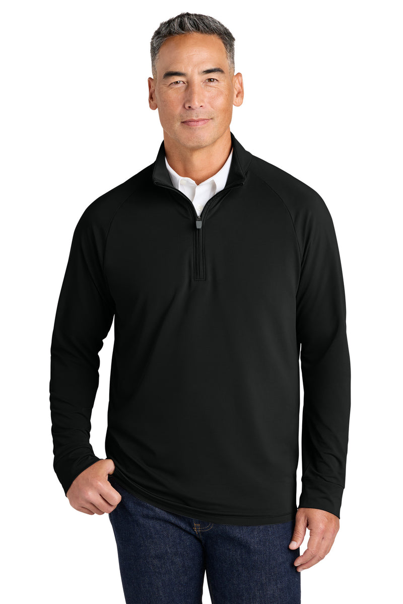 Brooks Brothers Luxe Performance 1/4-Zip - Deep Black