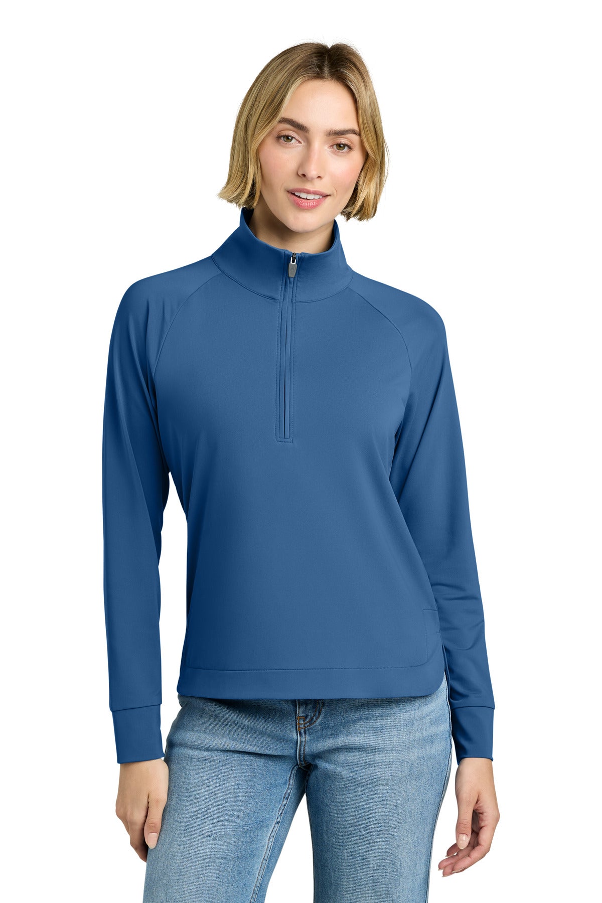 Brooks Brothers Women's Luxe Performance 1/4-Zip - Charter Blue