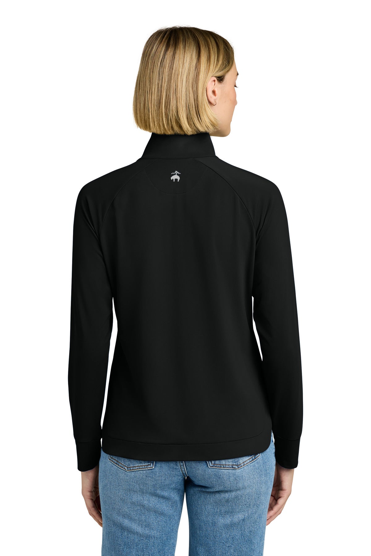 Brooks Brothers Women's Luxe Performance 1/4-Zip - Deep Black