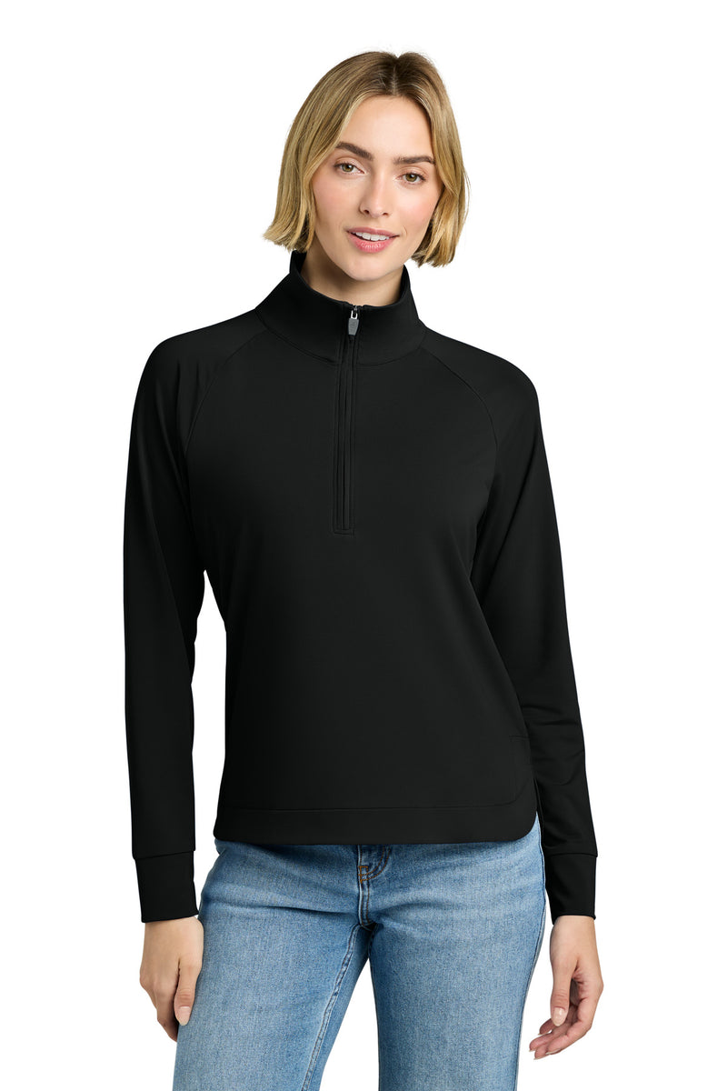 Brooks Brothers Women's Luxe Performance 1/4-Zip - Deep Black