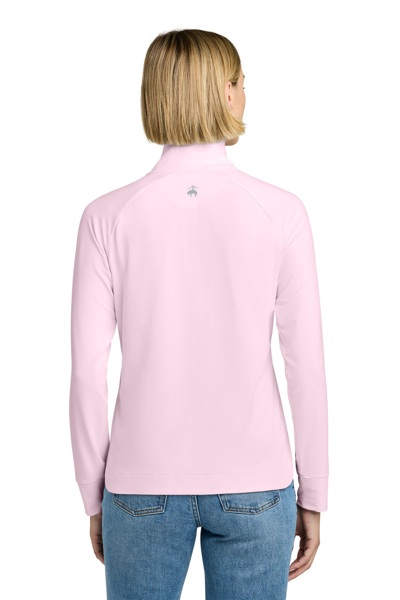 Brooks Brothers Women's Luxe Performance 1/4-Zip - Pearl Pink