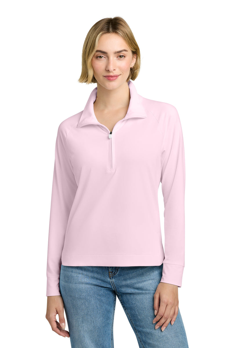 Brooks Brothers Women's Luxe Performance 1/4-Zip - Pearl Pink