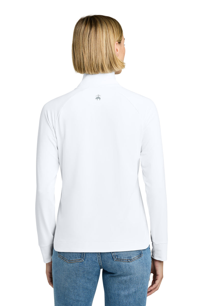 Brooks Brothers Women's Luxe Performance 1/4-Zip - White