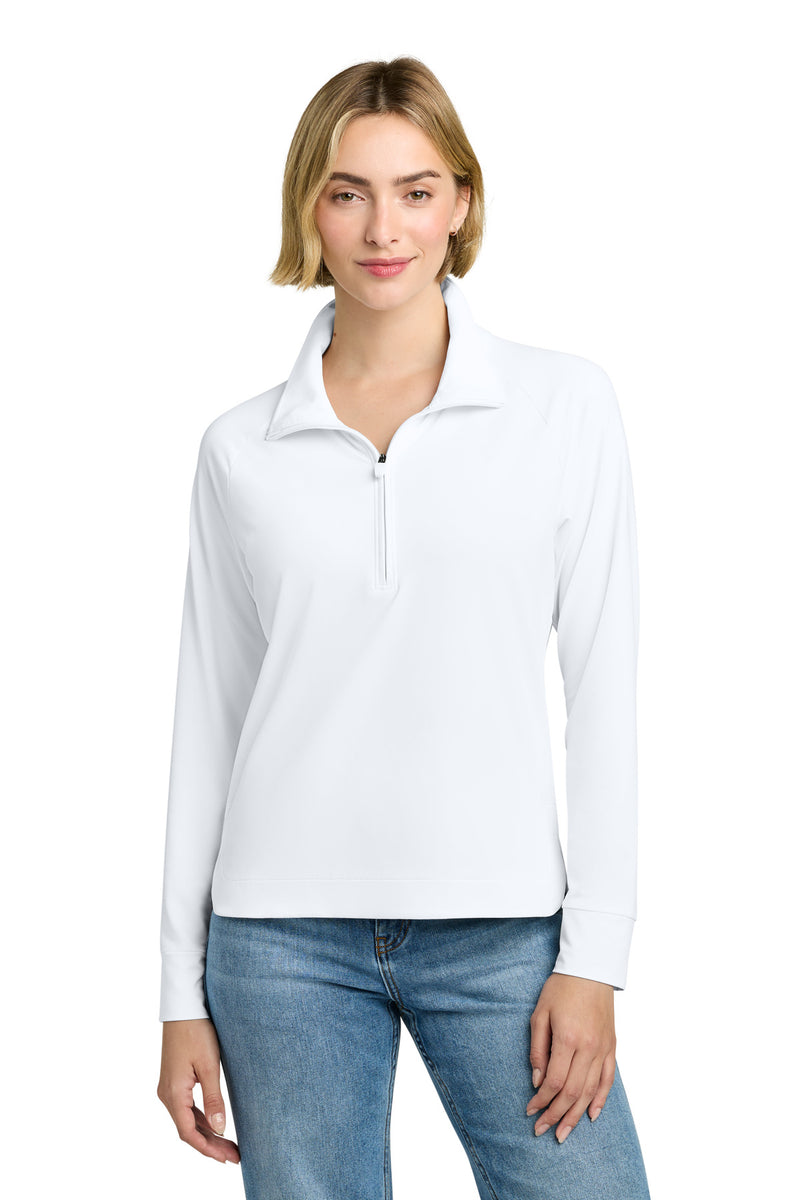 Brooks Brothers Women's Luxe Performance 1/4-Zip - White